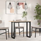  Blagovaonski stol O-oblika 100x50x75 cm od borovine i čelik | shoptok.hr