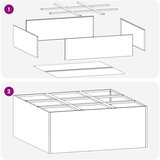  Vrtna saksija Maslinastozelena 100 x 100 x 30 cm Čelična vrata | shoptok.hr
