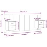  Uzglavlje za krevet s ormarićima boja betona konstruirano drvo | shoptok.hr