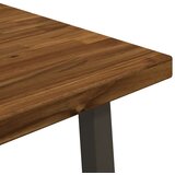  90 x 55 x 75 cm Čvrsto drvo akacije Prirodna i kava Pravokutni - Prirodno kava 90 x 55 x 75 cm Četvrtasto | shoptok.hr