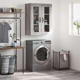 vidaXL Stenska omarica siva sonoma 69,5x34x90 cm inženirski les | Shoptok.si