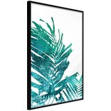 Poster - Teal Palm on White Background 30x45 Cijene