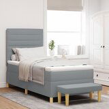 vidaXL krevet s madracem Set od 2 Svjetlosiva Tkanina 100 x 200 cm Cijene