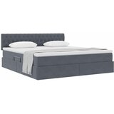  s od storage s uzglavljem Tamno siva 160 x 200 cm Baršun | shoptok.hr