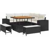  Sjedeća garnitura za vrt 8 kom. 7-Broj sjedala Crna i Krema 100 x 100 x 71 cm | shoptok.hr