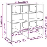vidaXL Regal za čevlje 2 kosa zložljiva dimljeni hrast 89,5x30x40 cm | Shoptok.si