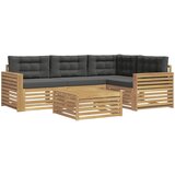  Set vanjskih sofa 5 kom. Bijela i antracit Poliester | shoptok.hr