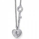 Ženski oliver weber treasure crystal lanČiĆ sa swarovski kristalnim priveskom ( 12095r )