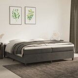 The Living Store Box spring postelja z vzmetnico temno siva 200x200 cm žamet - Box Spring Postelja, (21492641) | Shoptok.si