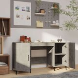  Pisalna miza betonsko siva 140x50x75 cm konstruiran les, (20640825) | Shoptok.si