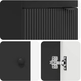  Kupaonski umivaonik s sudoperom Crna 42 x 40 x 84,5 cm | shoptok.hr