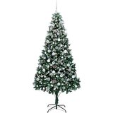 vidaXL Umjetno božićno drvce Zelena 210 cm PVC i Čelik i Plastika | shoptok.hr