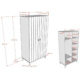 Vipack Bež dječja garderoba 99x196x58 cm Sezane – | shoptok.hr