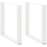  Noge za blagovaonski stol U-oblik 2 kom Bijele 80 x (72-73) cm Čelik | shoptok.hr