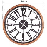 WALLXPERT dekorativni metalni zidni sat bruno black 1 | ePonuda.com