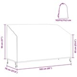 vidaXL Pokrivač za vrtnu klupu Crna 165 x 70 x 65 / 94 cm 210D tkanina | shoptok.hr