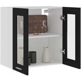 vidaXL Viseći stakleni ormarić crni 60 x 31 x 60 cm od iverice | shoptok.hr