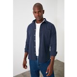 Trendyol Navy Blue Men's Melange Lumberjack Slim Fit Shirt | shoptok.hr