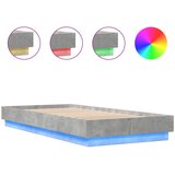  The Living Store Posteljni okvir z LED lučkami betonsko siv 100x200 cm - Posteljni Okvir, (21501513) | Shoptok.si
