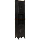 The Living Store Kopalniška omarica 40x27x180 cm železo in trden mangov les - Kopalniška Omarica, (21658025) Cene