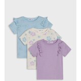 Sinsay Pamučne majice s cvjetnim motivom 3 pack | shoptok.hr