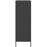  Visoka komoda crna 68 x 39 x 113 cm čelična | shoptok.hr