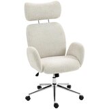  Uredska stolica s podesivim naslonom za glavu ergonomska stolica funkcija nagiba podesiva visina sivo-bijela | shoptok.hr