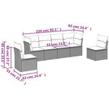  6-dijelni set vrtnih sofa od poliratana s jastucima svjetlosivi | shoptok.hr