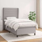  Box spring postelja z vzmetnico svetlo siva 80x200 cm blago, (20901351) | Shoptok.si