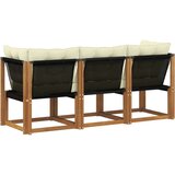 Vanjski srednji i kutni kauč s jastukom 3 Komad Prirodna - Prirodna boja i krem 2x corner +middle | shoptok.hr