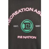 P.E Nation Bombažen pulover Cresent ženski, siva barva, s kapuco, 244H382 | Shoptok.si