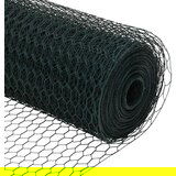 vidaXL Heksagonalna ograja Zelena 0.4x25 m Jeklo Cene