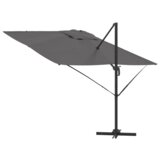 vidaXL Nagibni Roma Parasol Antracit 286x285x265 cm Aluminij | Shoptok.si
