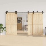  Komplet opreme za drsna vrata 366 cm jeklo črne barve, (22047124) | Shoptok.si