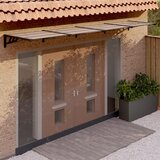 vidaXL Nadstrešek za vrata črn 396x90 cm polikarbonat | Shoptok.si