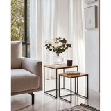 Kave Home Pomoćni stolići u setu 2 kom s pločom stola u dekoru hrasta 45x45 cm Yoana – | shoptok.hr