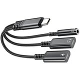 INF Adapter Type-C na dvojni Type-C in 3,5mm, 60W hitro polnjenje, (5000326807) Cene