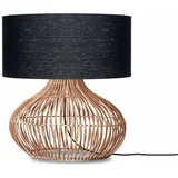 Good&Mojo Črna/naravna namizna svetilka s tekstilnim senčnikom (višina 60 cm) Kalahari –