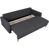 MID.YOU ZOFA S POSTELJNO FUNKCIJO, temno siva tekstil | Shoptok.si