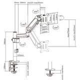  NOSAČ ZA MONITOR GEMBIRD MA-DA1P-01, montaža na stol, (tilting), 17”-32”, up to 9 kg | Eponuda.ba