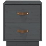  Noćni ormarić sivi 40 x 34 x 45 cm od masivne borovine | Eponuda.com