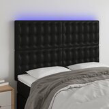 LED uzglavlje crno 144x5x118/128 cm od umjetna koža | shoptok.hr