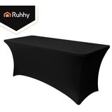 Ruhhy elastični stolnjak za banketni stol 180 × 75 cm, crni | shoptok.hr