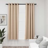 Furnova Zatemnitvene zavese z obročki 2 kosa bež 140x175 cm, (21917687) | Shoptok.si