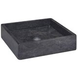 The Living Store Umivalnik črn 40x40x10 cm marmor - Umivalnik, (21751066) Cene