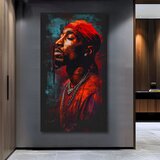  Slika TUPAC SHAKUR - Ikona iza mikrofona | 100% originalno oslikano akrilom | shoptok.hr