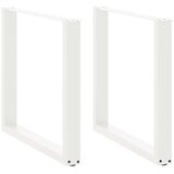 vidaXL Noge kavne mizice U-oblika 2 kosa bela 80x(72-73)cm jeklo | Shoptok.si