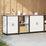 vidaXL Set za kuhinjsku pohranu 3 pcs Bijela 210 x 50 x 92 cm | shoptok.hr