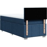 vidaXL Krevet s oprugama i madracem plavi 90 x 200 cm od tkanine | shoptok.hr