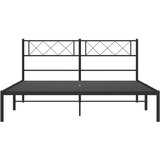  Metalni okvir za krevet s uzglavljem crni 120x190 cm | shoptok.hr